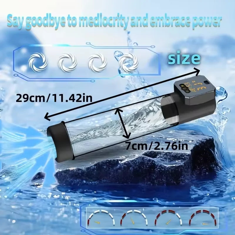 Electric Penis Pump for Man Automatic Vacuum Sucking Vibrator Enlarge IPX7 Waterproof 5 Suction 6 Training Modes Adult Sex Toys