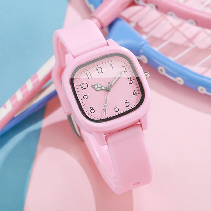 1/3/10PCS Fashion Silicone Band Women Quartz Watches Set Casual Arabic Dial Wristwatch for Girls Clock Reloj Hombre（Without Box）
