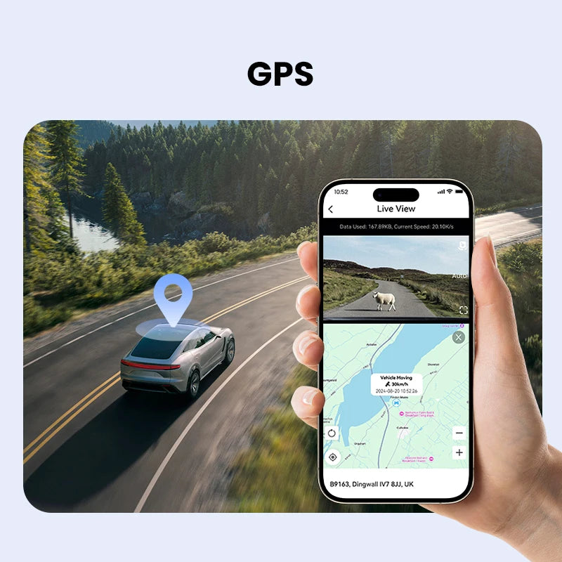 DDPAI Dash Cam Z50 Pro 4K UHD 3"IPS Display Built-in GPS ADAS Dual-channel Car DVR Wi-Fi 24H Parking Monitor Dash Car Camera