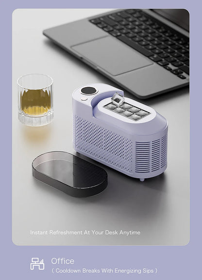 Electric Small Ice Maker Home Dormitory Office Camping Ice Automatic Ice Making Box Ice Machine Home Car Dual Use 12/110/220V
