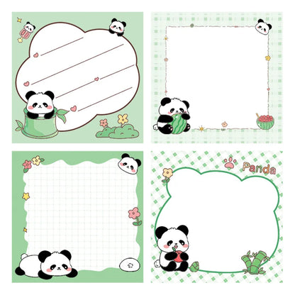 200sheets Panda Memo Pads Cute Animal Note Pads No Adhesive for Students Aesthetic Office School Supplies Bulk Notebook Labels