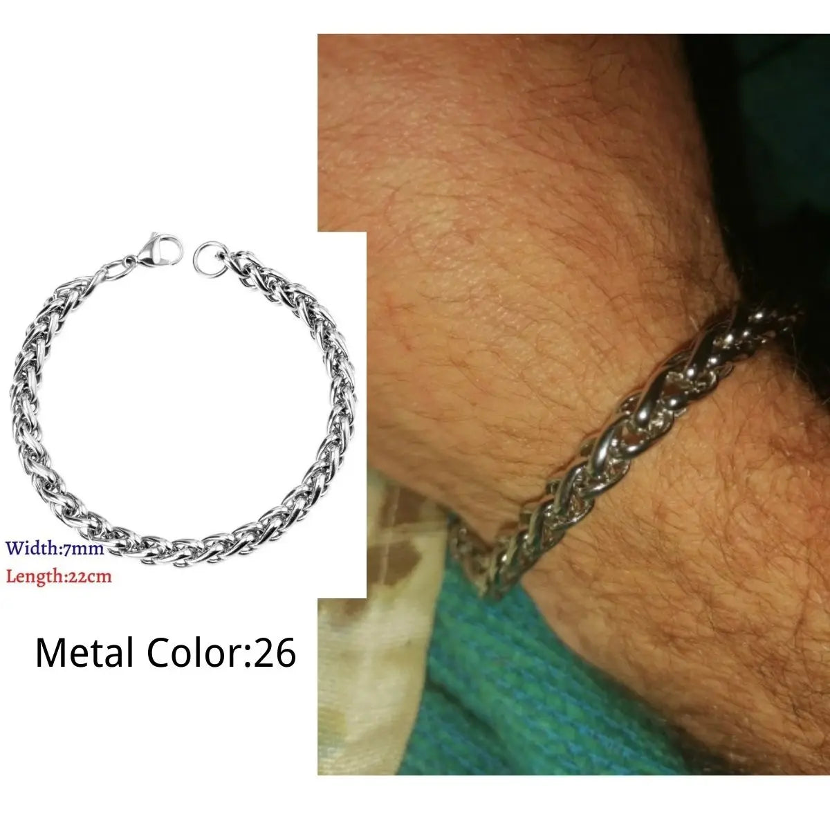 LUXUKISSKIDS Stainless Steel Couple Men/Woman Bracelets Fashion Curb Cuban Link Chains On Hand Rock Bracelet Wrist Jewelry Gifts