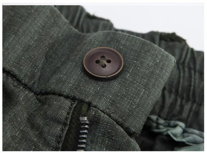 Men Summer Cargo Shorts Casual Tool Shorts High Quality Man Summer Military Multi Pocket Pants Loose Cargo Pants No belts 38