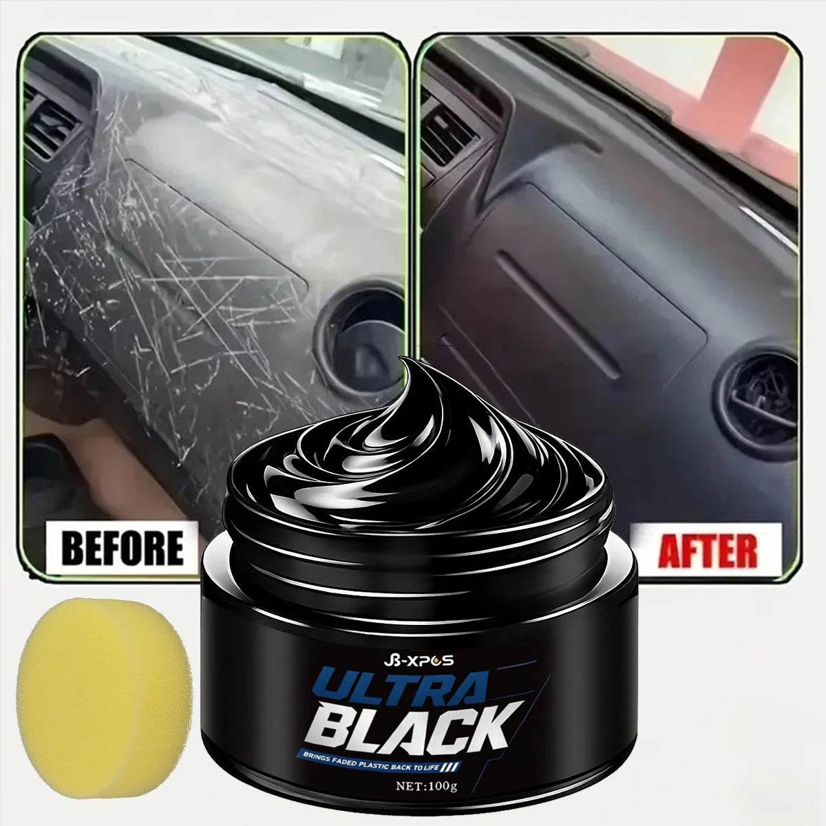 Car Plastic Restorer Cream Leather Care Anti-Aging Deep Moisturizing Restore Shine  Auto Detailing Long-Lasting YT2032