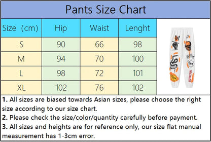 2025 Women Sweatpants Joggers Y2K Harajuku Cartoon Skull Printed Streetwear Sweatpants Pants Casual High Waist Sweatpants Y2K