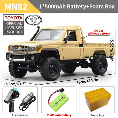 ZWN 1:12 Full Scale RC CAR MN82 Upgraded MN82 PRO Controllable Headlights 2.4G 4WD Off-Road Car Pick Up Truck Toy for Kids Gifts