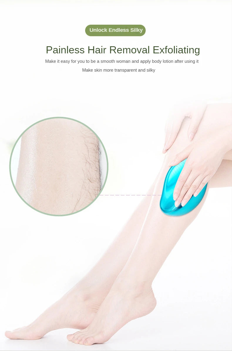 Hot Crystal Physical Hair Removal Eraser Glass Hair Remover Painless Epilator Easy Cleaning Reusable Body Care Depilation Tool