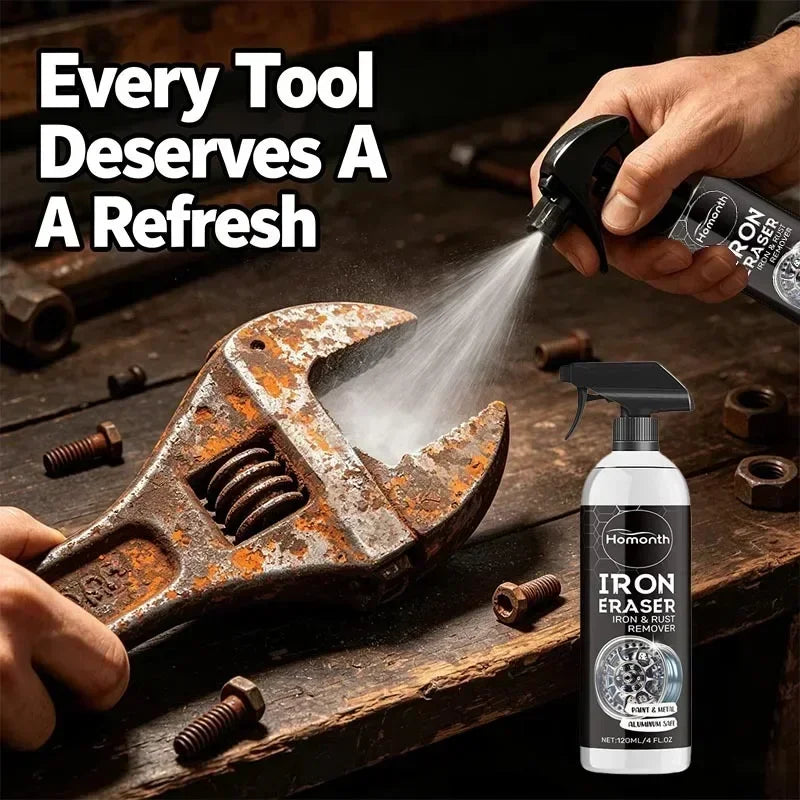 Multi-Purpose Rust Remover Spray | Strong Elimination of Rust & Iron Buildup, Ideal for Chrome Paint & Automotive Maintenance