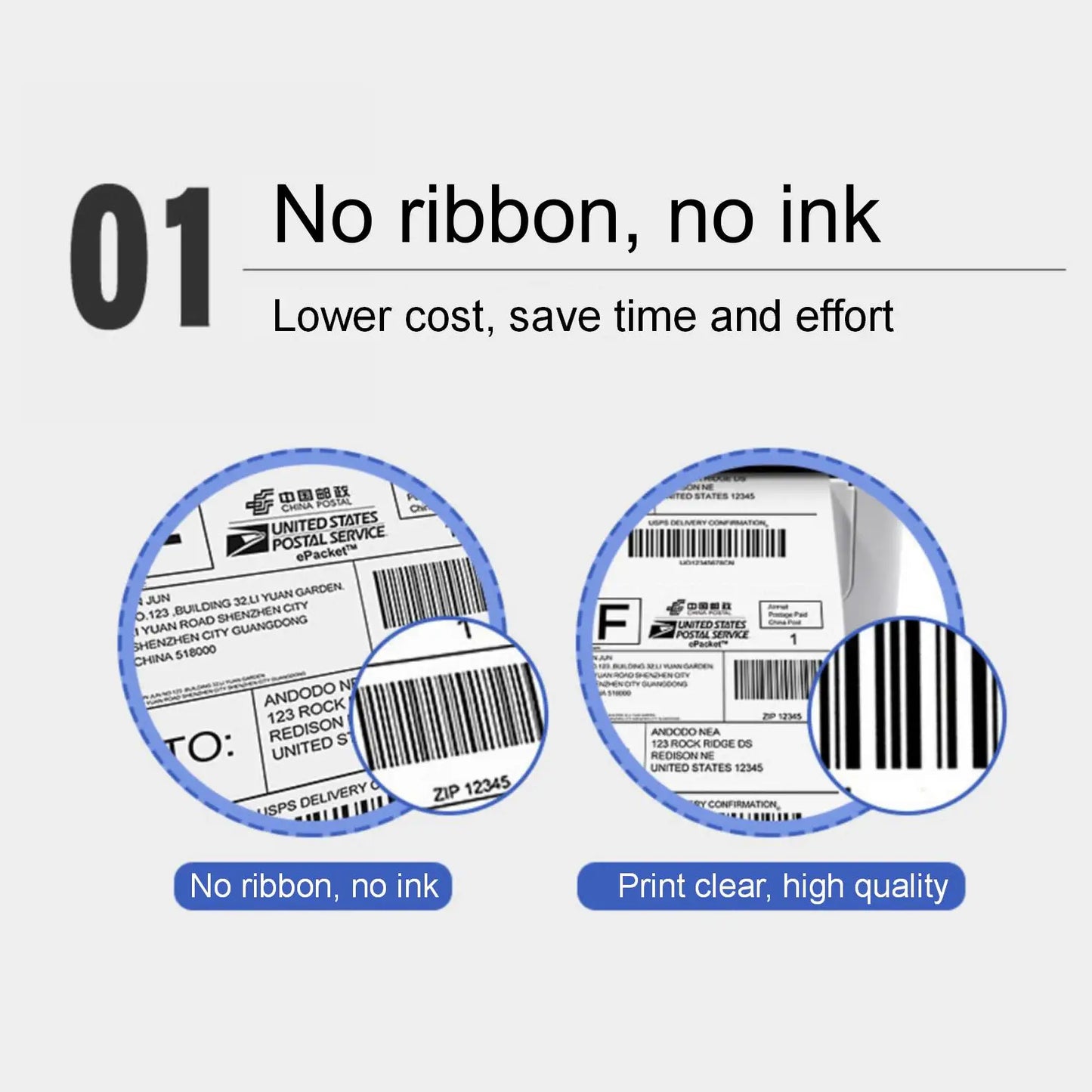 10 size Shipping Label stickers barcode Stickers Blank Paper label for Zebra Paper Adhesive Sticker Supermarket Blank sticker