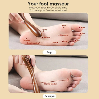 Lymphatic Contour Face Brush & Wooden Meridian Massage Comb Anti-static 6-Claw,Jawline Sculpting,Drainage Massager for Face&Head
