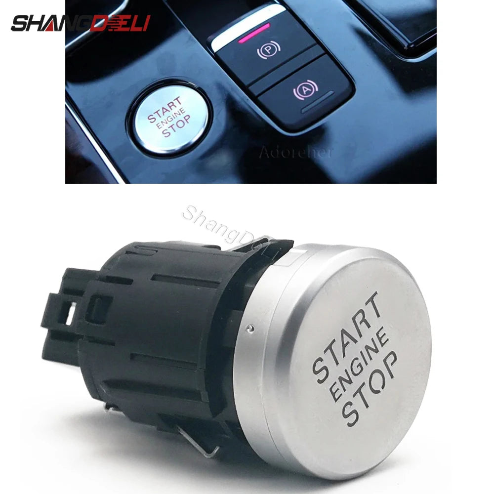 6PINS Car One Key Start Switch Button Start Stop Button for Audi A8 D4 Quattro S8 Engine Ignition Switch 4H1905217A