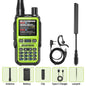 Baofeng UV-5R Mini Walkie Talkie Bluetooth Programming Wireless Copy Frequency Full Band 999CH AM FM Type-C Long Range Ham Radio