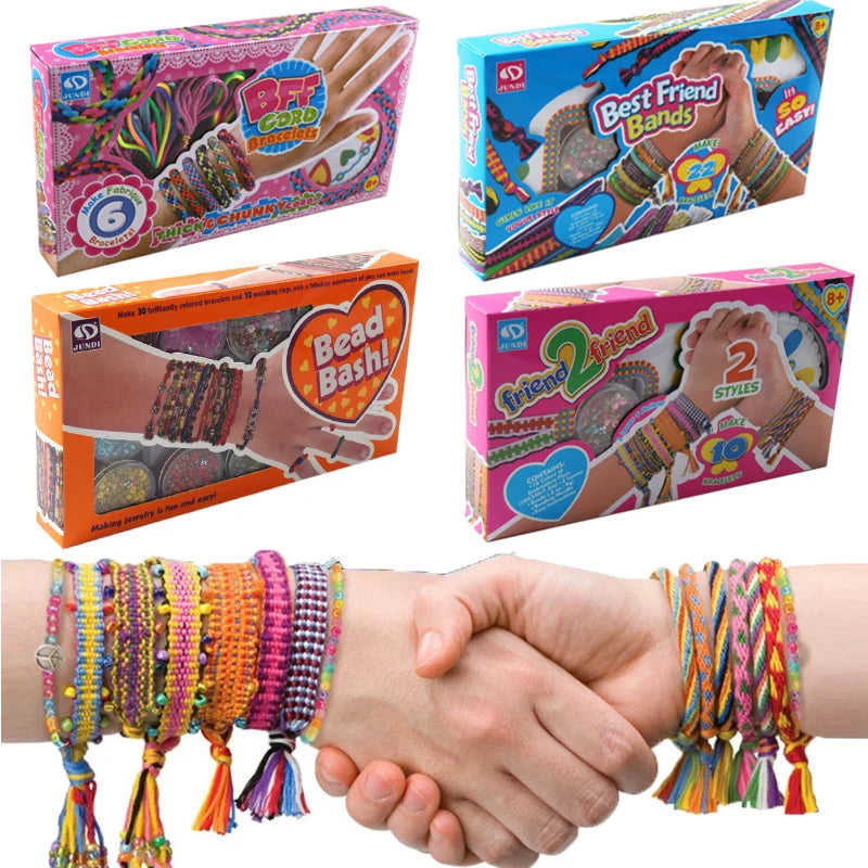 DIY Bracelet Making Kit Jewellery Making Kit Arts for Kids Friendship Craft Kit for 5-12 Years Old Kid Girls Toys Christmas Gift