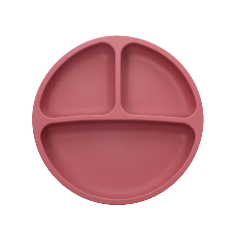 Baby Silicone Suction Cup Bowl Cute Bear Design Macaron Color 100% Food Grade Silicone BPA Free Double plate design for meals