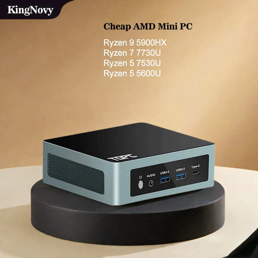 AMD Ryzen 9 5900HX Mini PC Gaming Desktop Computer with Windows 11 Pro 2xDDR4 NVMe 2xLAN WiFi6E AMD Mini PC R7 7730U R5 7530U