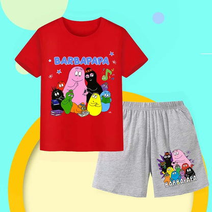 barbapapa Children's Suit for Girls Children's Clothing Girl Child Tracksuit Pajamas Kids Football Kits Korean Popular Clothes
