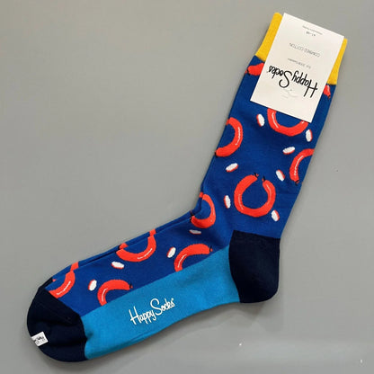 Cotton Happy Socks Men's Classic Crew Sock Shoe Size 10 - 13 Soft