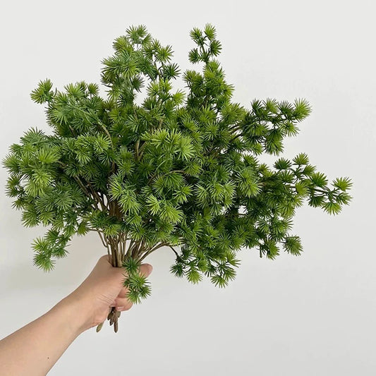 3/5Pcs Artificial Podocarpus Branches Greens for Decoration Christmas Foliage Home DIY Floral Arrangements Artificial Plants