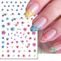 3d Nail Art Decals Spring Booming Violets Lavenders Purple Blue Pink Flowers Butterflys Stickers Decoration For Nail Tips Beauty