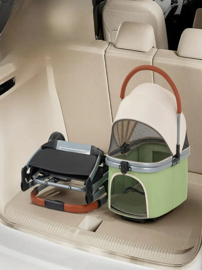 Lightweight Pet Strollers Carrier Car Foldable Travel Carrier for Cat Dog Detachable Pet Strollers Portable Pet Carrier Bag