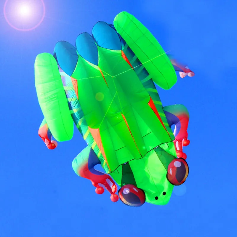 Frog kite cometas profesionales kite flying cerf volant gonflable outdoor games aquilone acrobatico vlieger haspel parplan pipa