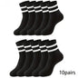 6/10/15/20 Pairs Men Socks Spring Autumn Casual Black White Striped Socks Breathable Mid Tube Sock High-quality Round Neck Socks