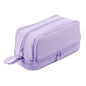 Macaron Color Large Capacity Pencil Case Multi Layer Compartments Eco Friendly Material Zipper Closure for School Storage Bag