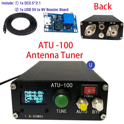 ATU-100 ATU100 1.8-50MHz DIY Kits Automatic Antenna Tuner by N7DDC 7x7 Firmware Programmed / SMT/ Chip Soldered/+OLED