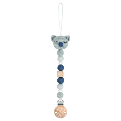 Baby Pacifier Clip Crochet Koalas Handbell Rattle Doll Teether Pacifier Chain Clips Set Dummy Chain Cartoon Teething Toy