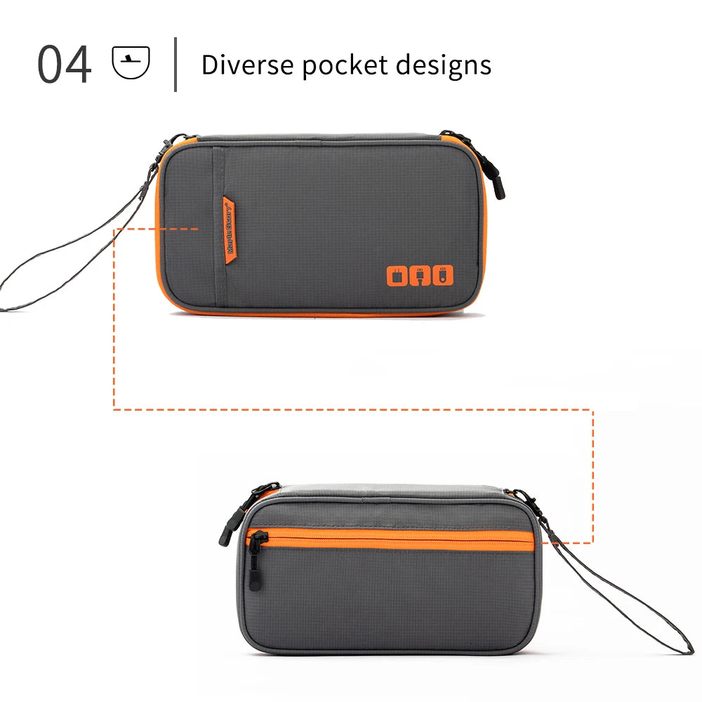 Travel Cable Organizer Bag Storage Pouch Carry Case Portable Waterproof Storage Bags for USB  Charger Cable Cord and Electronics