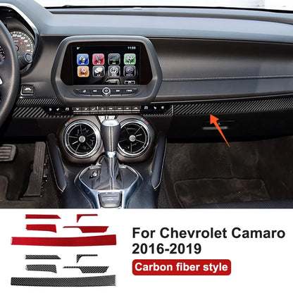 For Chevrolet Camaro 2016-2019 Car Dashboard Panel Cover Decorative Sticker Carbon Fiber Style Interior Modification Accessories