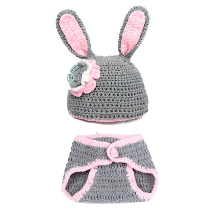 3PCS/set Animal Baby Crochet Newborn Photography Props Handmade Knit Mickey Costume Outfit Baby Chrismas Halloween Gift