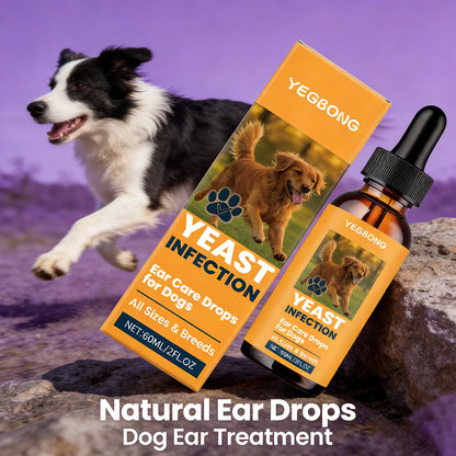 Yegbong Ear Care Drops for Dogs Pet Ear Cleaner Odor Control Dog Ear Care Soothing Ear Drops Deodorization Itchy Cleaning Liquid