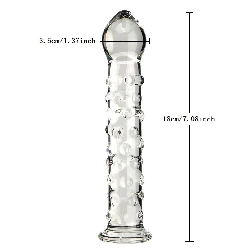 Love fairy stick Crystal Glass Dildo Penis Beads Anal Plug Butt Plug Sex Toys For Man Woman Couples Vaginal And Anal Stimulation