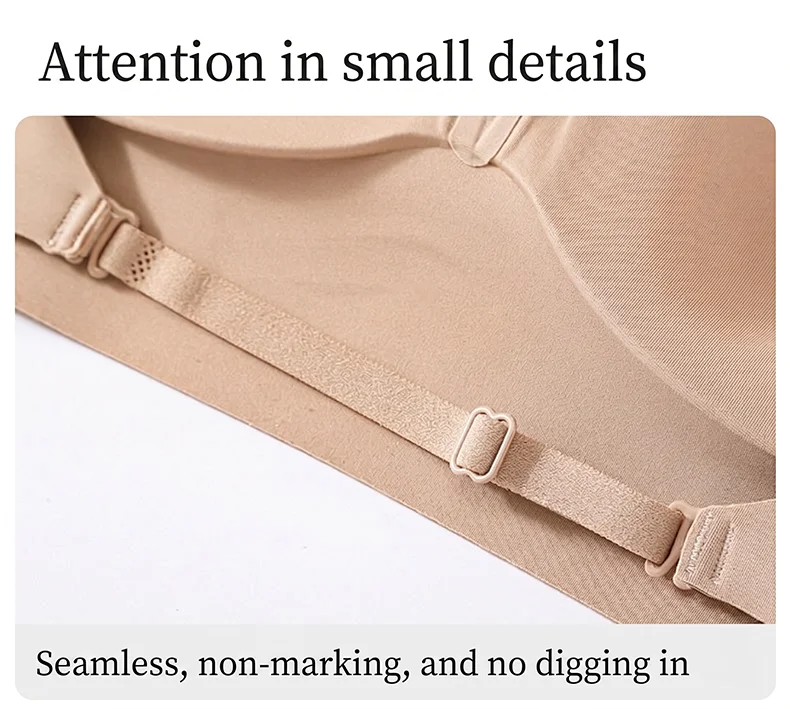 FINETOO Women's 3 Ways to Wear Halter Neck Backless Bralette Seamless Thin-Strapped Gather Bra Female Sexy Solid Color Underwear