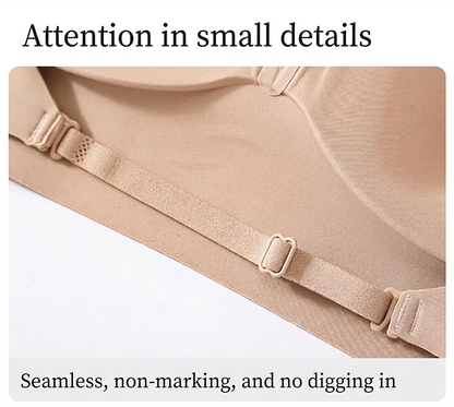 FINETOO Women's 3 Ways to Wear Halter Neck Backless Bralette Seamless Thin-Strapped Gather Bra Female Sexy Solid Color Underwear