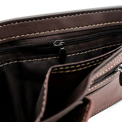Short Men Wallets Zipper Coin Pocket Slim Card Holders Luxury Male Purses High Quality PU Leather Men's Wallet Money Clips