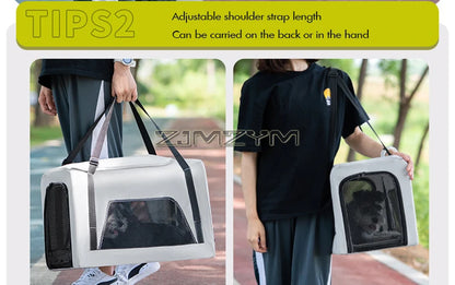 Folding Dog Stroller, Pet Folding Stroller, 4 Wheels Dog/Cat Puppy Stroller Pet Travel Carriage Case