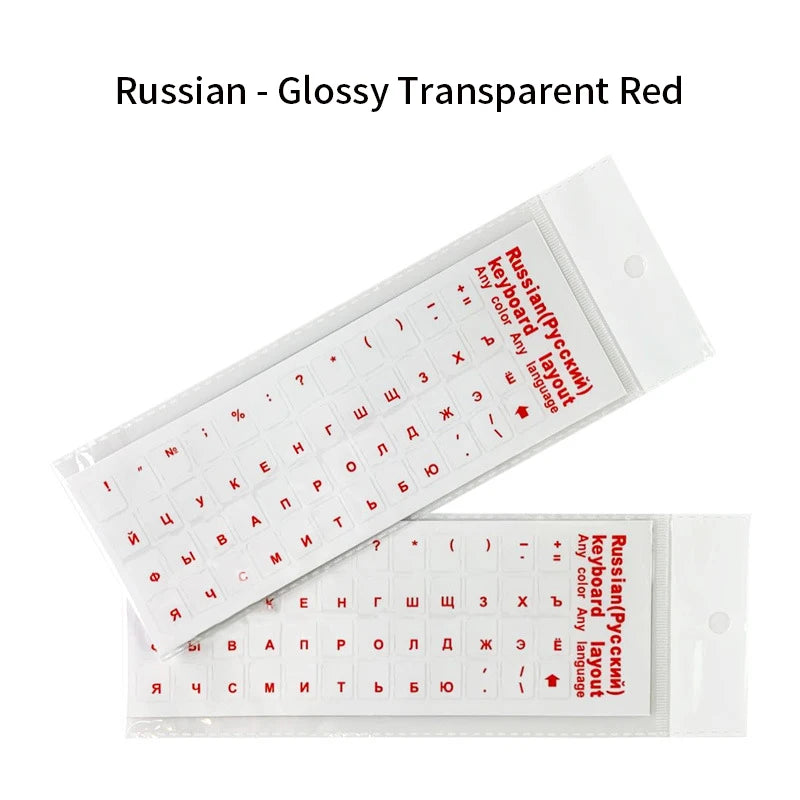 Universal Russian Transparent Keyboard Stickers for Laptop Letters Keyboard Cover for Notebook Computer PC Dust Protection