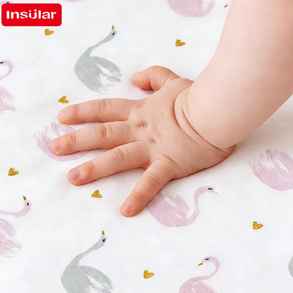 Cartoon Printed Crib Sheet Set Baby Bedding Toddler Mattress & Changing Pad Cover Polyester Cotton Fitted Bassinet Sheets
