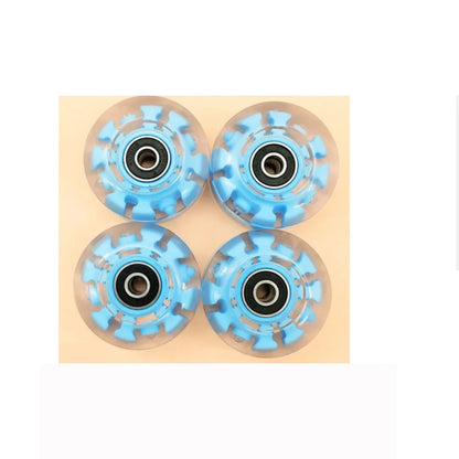 8 Pack 58 x 32mm Light up Roller Skate Wheels with Bearings for Quad Skates or Outdoor Double Row Skating or Skateboard Accessor
