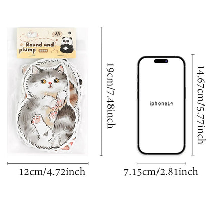 15Sheets Watercolor Animal Postcard Set Cat Panda Goldfish Design Press for DIY Journaling Scrapbooking & Gift Making