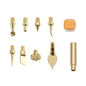 9PCS Heat Insert Nut Iron Tip Hot Melt Heat Set Insert Tool Soldering Iron Tip 3D Printing Modify Finishing Brass Thread Embed
