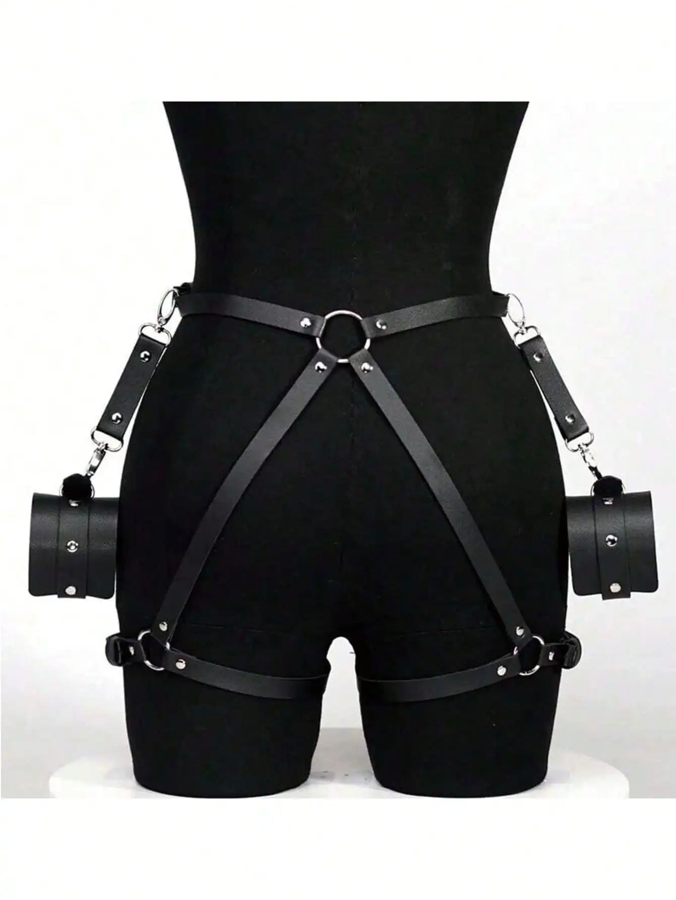 Handcuff Toy PU Leather Restraint Strap Bondage Handcuffs Binding Strap BDSM Set Couples Party Supplies Sexy Accessories