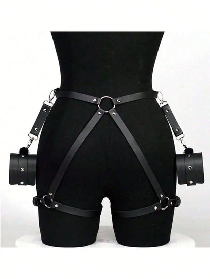 Handcuff Toy PU Leather Restraint Strap Bondage Handcuffs Binding Strap BDSM Set Couples Party Supplies Sexy Accessories