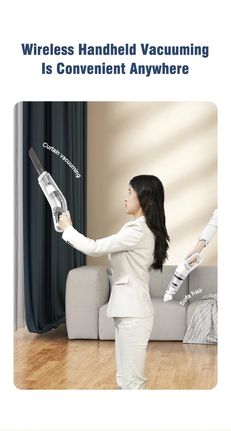 Vacuum Cleaner Portable Wireless Hand Held Cleaner Powerful Cleaning Machine Car Home Appliance for Dust Pet Hair