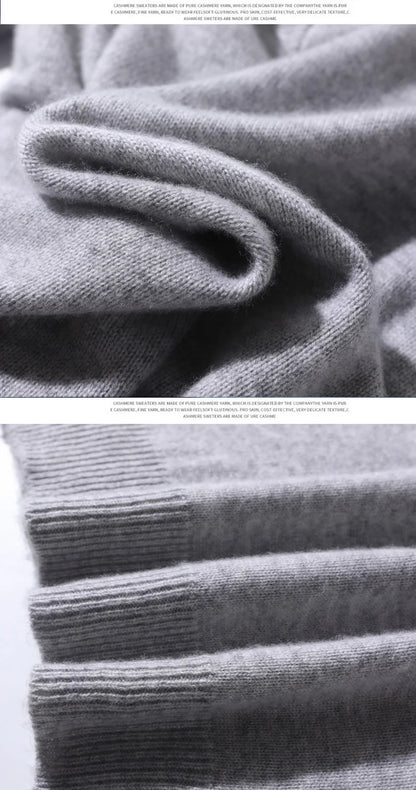 Super 100% Cashmere Sweater 2021 Men Pullover Autumn Winter Warm Classic V-neck Sweaters Male Jumper Jersey Hombre Pull Homme