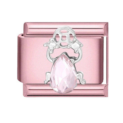 Pink Color Y2K Butterfly Star Bow Rabbit Heart Pendant Italian Charm Links Fit 9mm Stainless Steel Bracelet DIY Making Gifts