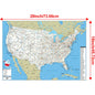 English Map USA Map Road Map Canvas Painting Living Room Home Decoration Children School Supplies