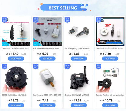Car Rearview Mirror Fold Motor Gear for Chrysler Jeep Grand Cherokee Second Generation Jeep Liberty Chevrolet Trailblazer EXT